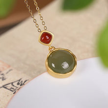 Load image into Gallery viewer, Natural Fine Jade Pendant Necklace Vintage Style Retro Unique Craft Elegant Female Jewelry
