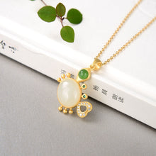 Load image into Gallery viewer, Natural Fine White Jade Crab Pendant Necklace Vintage Style Retro Elegant Lovely Women Charm Accessories
