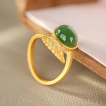 Load image into Gallery viewer, Lokaloca Natural Fine Jade Jasper Opening Ring
