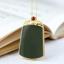 Load image into Gallery viewer, Lokaloca Natural Fine Jade Jasper Exquisite Pendant Necklace
