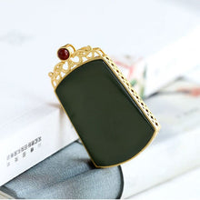 Load image into Gallery viewer, Lokaloca Natural Fine Jade Jasper Exquisite Pendant Necklace
