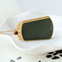 Load image into Gallery viewer, Lokaloca Natural Fine Jade Jasper Exquisite Pendant Necklace
