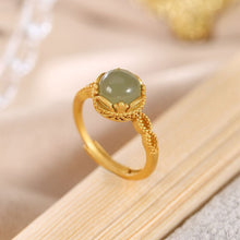 Load image into Gallery viewer, Lokaloca Natural Fine JadeTwist Opening Adjustable Ring
