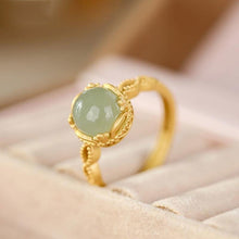 Load image into Gallery viewer, Lokaloca Natural Fine JadeTwist Opening Adjustable Ring
