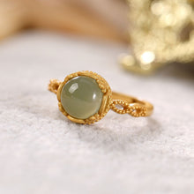 Load image into Gallery viewer, Lokaloca Natural Fine JadeTwist Opening Adjustable Ring
