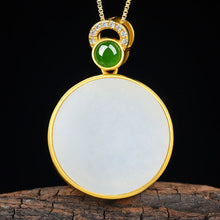 Load image into Gallery viewer, Natural Fine White Jade Pendant Necklace Vintage Style Retro Unique Craft Charm Women&#39;s Jewelry
