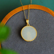 Load image into Gallery viewer, Lokaloca Natural Fine White Jade Budhha Pendant Necklace
