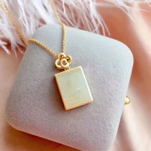 Load image into Gallery viewer, Natural Fine White Jade Pendant Necklace Vintage Style Retro Creative Women&#39;s Jewelry
