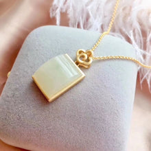 Load image into Gallery viewer, Natural Fine White Jade Pendant Necklace Vintage Style Retro Creative Women&#39;s Jewelry
