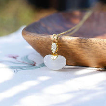 Load image into Gallery viewer, Natural Fine White Jade Pendant Necklace Vintage Style Retro Unique Craft Elegant Women&#39;s Jewelry
