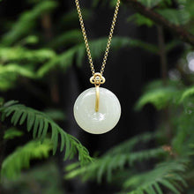 Load image into Gallery viewer, Natural Fine White Jade Pendant Necklace Vintage Retro Light Luxury Charm Women&#39;s Brand Silver Jewelry
