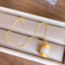 Load image into Gallery viewer, Natural Fine White Jade Bucket Pendant Necklace Vintage Style Retro Unique Craft Female Jewelry
