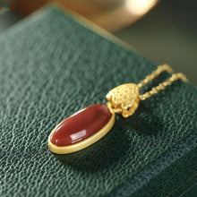 Load image into Gallery viewer, Natural Southern Red Agate Pendant Necklace Vintage Style Retro Style Design Women&#39;s Jewelry
