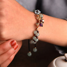 Load image into Gallery viewer, Lokaloca Handcrafted Natural Jade Beaded Blossom Charm Bracelet
