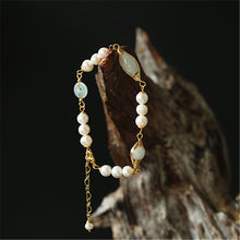 Load image into Gallery viewer, Lokaloca Handcrafted Natural Jade &amp; Pearl Beaded Bracelet
