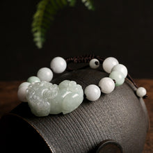 Load image into Gallery viewer, Lokaloca Handcrafted Natural Jade Fortune Piyao Charm Bracelet
