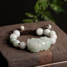 Load image into Gallery viewer, Lokaloca Handcrafted Natural Jade Fortune Piyao Charm Bracelet
