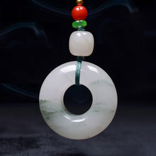 Load image into Gallery viewer, Lokaloca Handcrafted Natural Jade Lucky Donut Talisman Pendant Necklace
