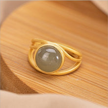 Load image into Gallery viewer, Natural Jade Silver Ring Female Fine Red Agate Opening Adjustable Ring
