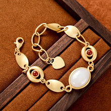 Load image into Gallery viewer, Lokaloca Original Natural Fine White Jade Chalcedony Bracelet
