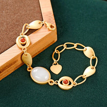 Load image into Gallery viewer, Lokaloca Original Natural Fine White Jade Chalcedony Bracelet
