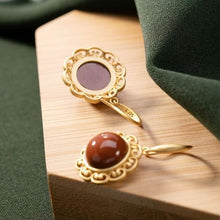 Load image into Gallery viewer, Natural Southern Red Agate Original Silver Inlaid  Niche Design Women&#39;s Brand Jewelry
