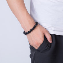 Load image into Gallery viewer, Natural Obsidian 6/8/10/12mm Beaded Power Healing Chakra Reiki Bracelet
