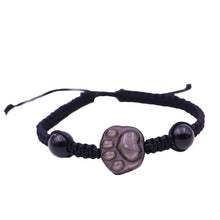 Load image into Gallery viewer, Handcrafted Natural Golden Obsidian Cat Claw Charm Bracelet
