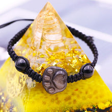 Load image into Gallery viewer, Handcrafted Natural Golden Obsidian Cat Claw Charm Bracelet
