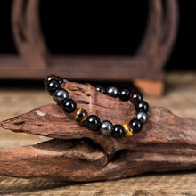 Load image into Gallery viewer, Natural Obsidian Hematite Tiger Eye Beaded Bracelet Magnetic Chakra Healing Jewelry
