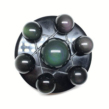 Load image into Gallery viewer, 7 Chakra Natural Rainbow Obsidian Spheres Big Dipper With Plate
