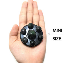 Load image into Gallery viewer, 7 Chakra Natural Rainbow Obsidian Spheres Big Dipper With Plate
