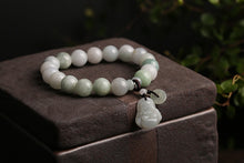 Load image into Gallery viewer, Handcrafted Natural Jade Beaded Buddha Maitreya Charm Bracelet
