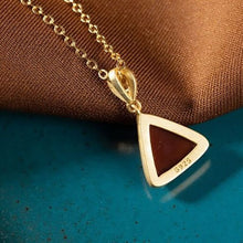 Load image into Gallery viewer, Natural Southern Red Agate Triangle Pendant Necklace Vintage Style Retro  Design Women&#39;s Jewelry
