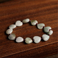 Load image into Gallery viewer, Lokaloca Handcrafted Natural Jade Heart Shaped Charm Bracelets
