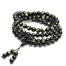 Load image into Gallery viewer, Multilayer 108 Natural Golden Obsidian Beads Bracelet &amp;Bangle
