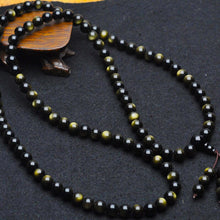 Load image into Gallery viewer, Multilayer 108 Natural Golden Obsidian Beads Bracelet &amp;Bangle
