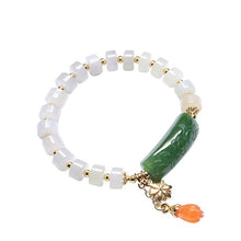 Load image into Gallery viewer, Lokaloca Top Grade Natural Hetian Jade Beaded Charm Jewelry Bracelet
