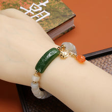 Load image into Gallery viewer, Lokaloca Top Grade Natural Hetian Jade Beaded Charm Jewelry Bracelet
