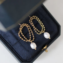 Load image into Gallery viewer, Ethereal 18K Gold Plated Natural Pearl Pearl Drop Earrings
