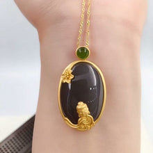 Load image into Gallery viewer, Lokaloca Natural Purple Jade Buddha Pendant Necklace
