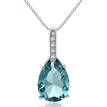 Load image into Gallery viewer, Ocean Memories Natural Blue Topaz Pendant Necklace 925 Sterling Silver
