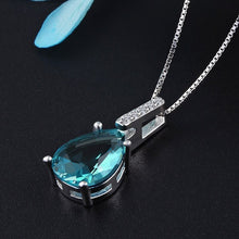 Load image into Gallery viewer, Ocean Memories Natural Blue Topaz Pendant Necklace 925 Sterling Silver
