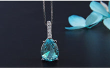 Load image into Gallery viewer, Ocean Memories Natural Blue Topaz Pendant Necklace 925 Sterling Silver
