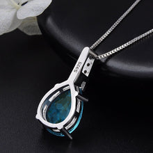 Load image into Gallery viewer, Ocean Memories Natural Blue Topaz Pendant Necklace 925 Sterling Silver
