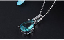 Load image into Gallery viewer, Ocean Memories Natural Blue Topaz Pendant Necklace 925 Sterling Silver
