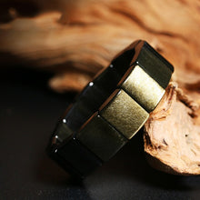 Load image into Gallery viewer, Handcrafted Natural Golden Obsidian Square Beaded Bracelet Bangle
