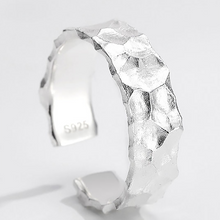 Load image into Gallery viewer, S925 Silver Retro Opening Irregular Shape Niche Design Luxury Male Ring
