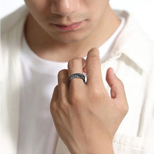 Load image into Gallery viewer, S925 Silver Retro Opening Irregular Shape Niche Design Luxury Male Ring
