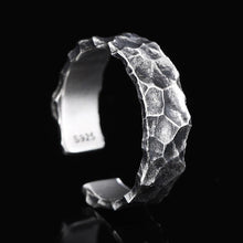 Load image into Gallery viewer, S925 Silver Retro Opening Irregular Shape Niche Design Luxury Male Ring
